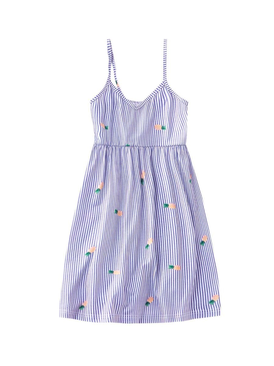 Mommy and Me Family Fitted Pinstripe Dress Pineapple Sundress - dianjiang-