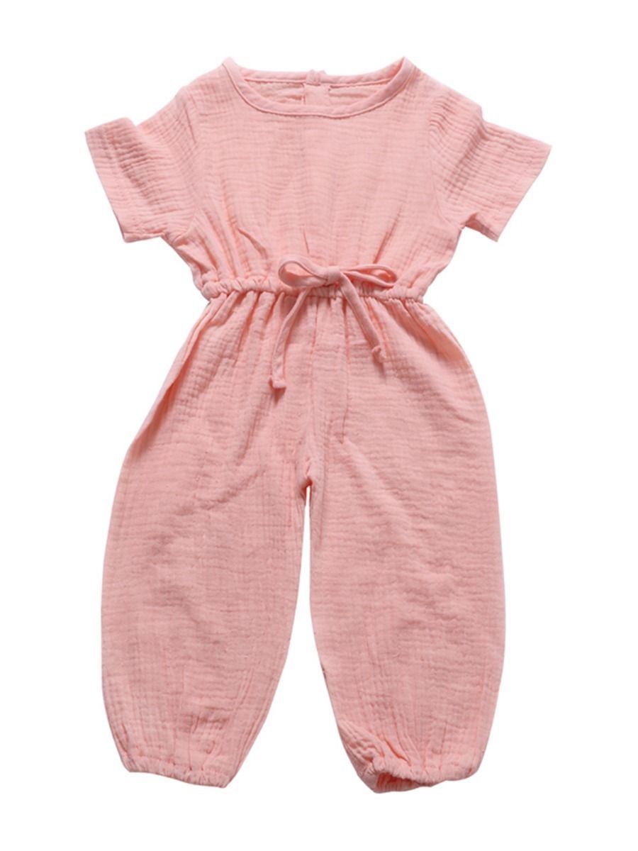 Muslin Solid Color Elasticity Overall - dianjiang-