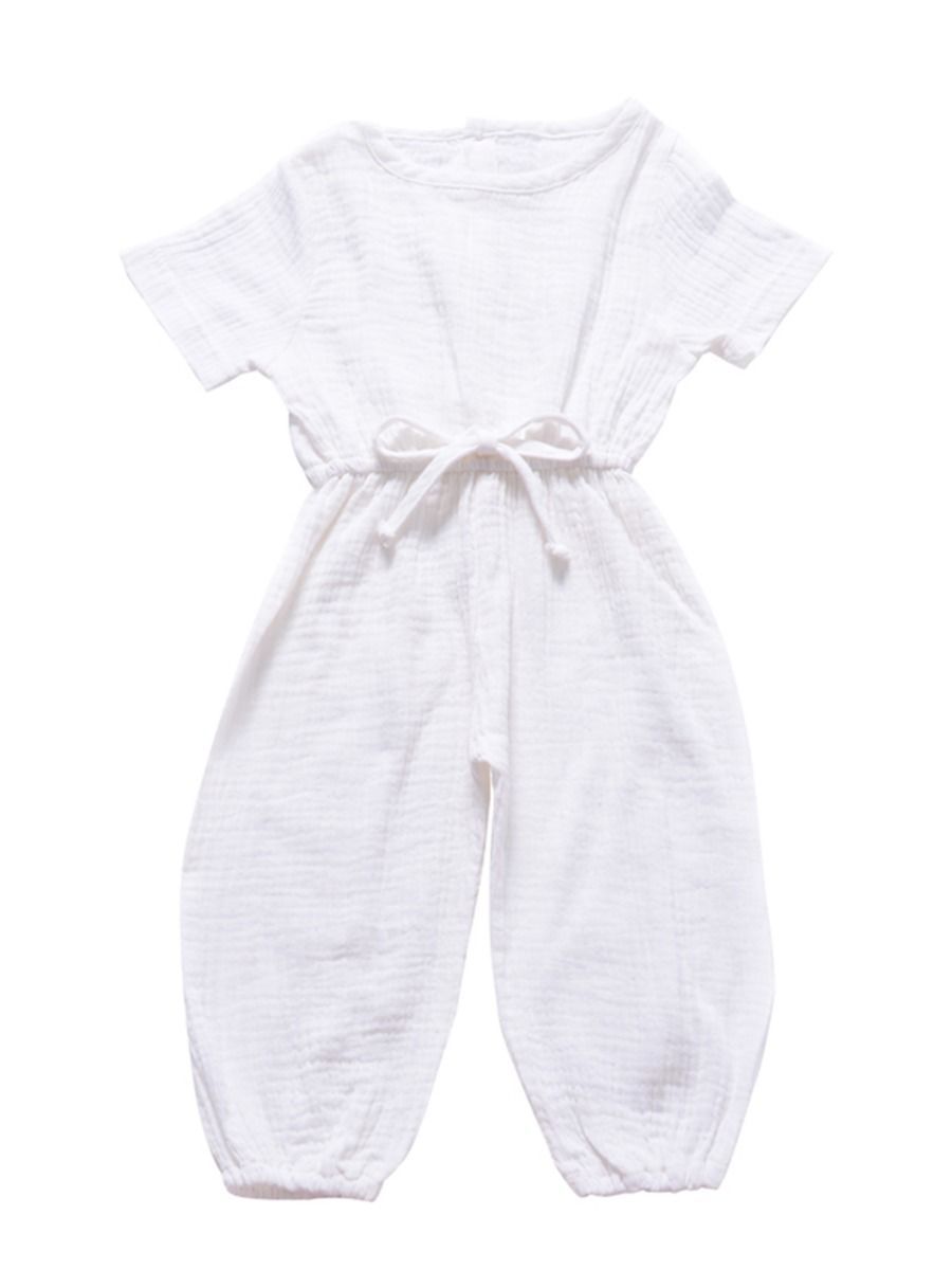 Muslin Solid Color Elasticity Overall - dianjiang-