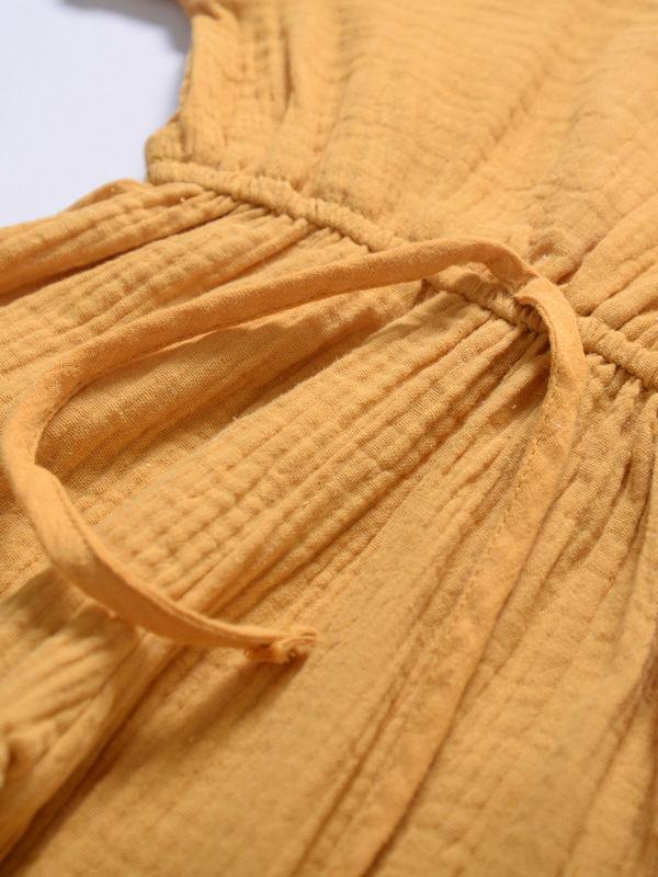 Muslin Solid Color Elasticity Overall - dianjiang-