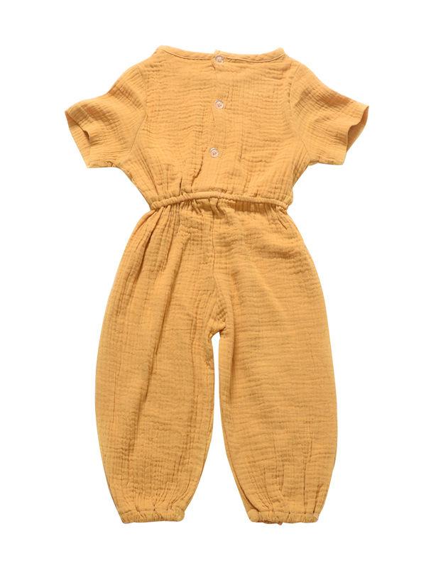 Muslin Solid Color Elasticity Overall - dianjiang-