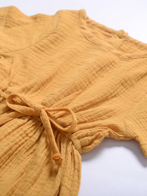 Muslin Solid Color Elasticity Overall - dianjiang-