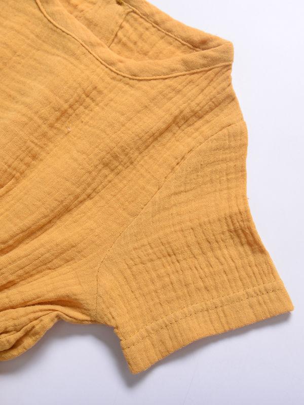 Muslin Solid Color Elasticity Overall - dianjiang-