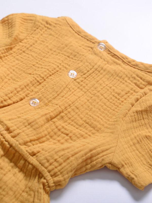 Muslin Solid Color Elasticity Overall - dianjiang-