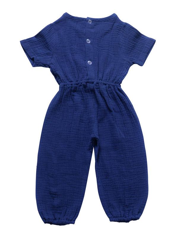 Muslin Solid Color Elasticity Overall - dianjiang-