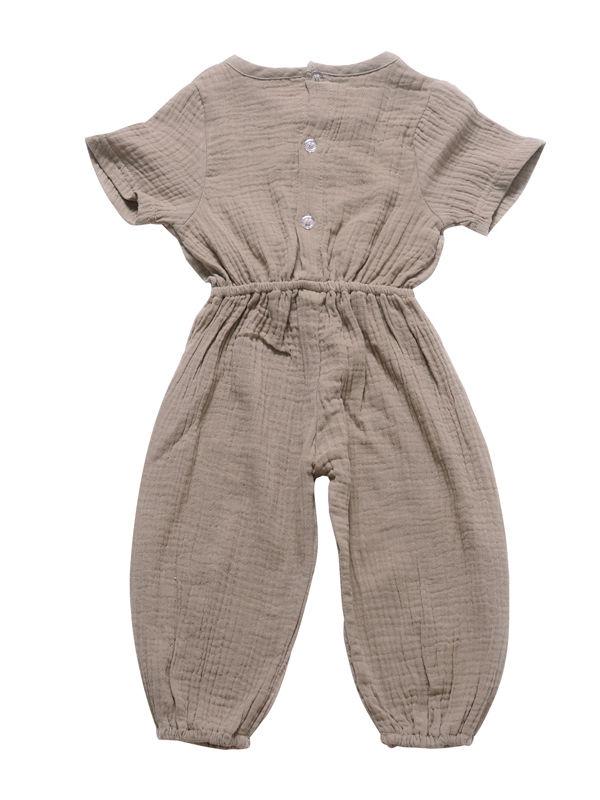 Muslin Solid Color Elasticity Overall - dianjiang-