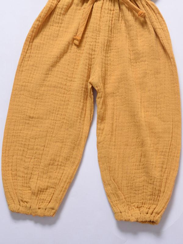 Muslin Solid Color Elasticity Overall - dianjiang-