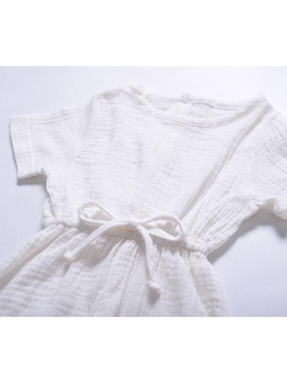 Muslin Solid Color Elasticity Overall - dianjiang-