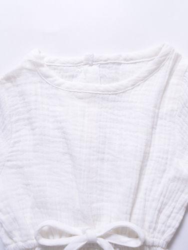 Muslin Solid Color Elasticity Overall - dianjiang-