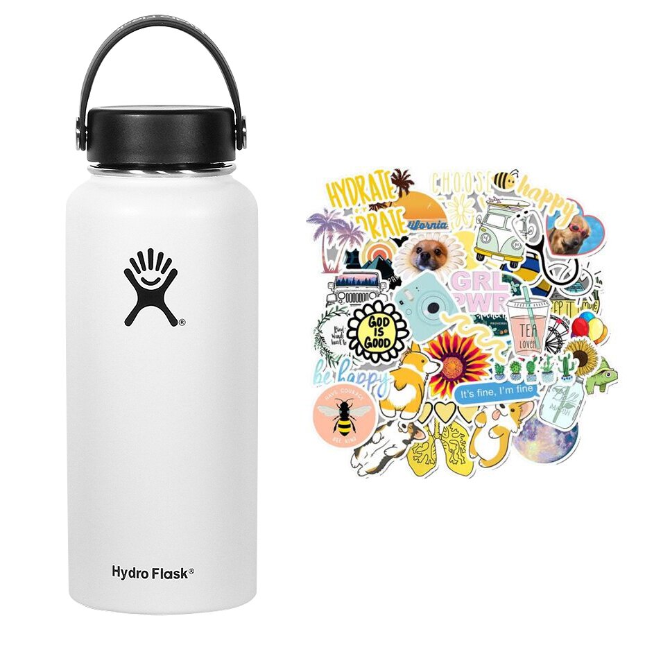 New Hydro Flask Candy colors 18/32oz  High Capacity Vacuum Insulated Wide Mouth Outdoor Self-driving Tour Camping Water Bottle - dianjiang-