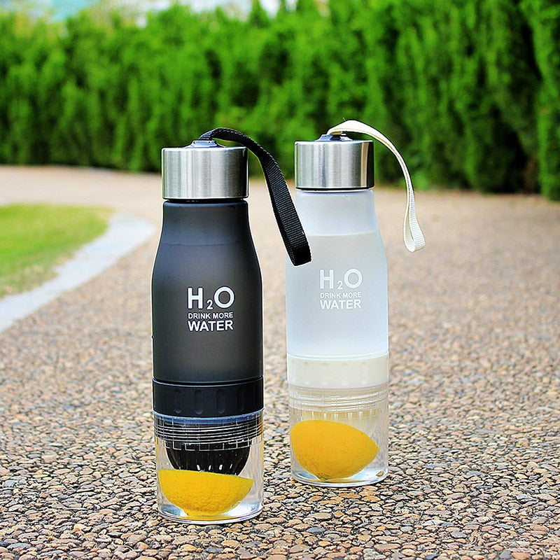 New Xmas Gift 650ml Water Bottle Plastic Fruit Infusion Bottle Infuser Drink Outdoor Sports Juice lemon Portable Kettle - dianjiang-