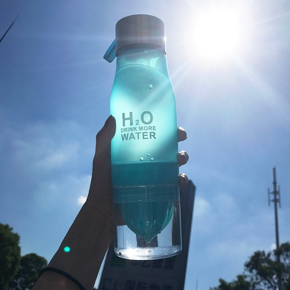New Xmas Gift 650ml Water Bottle Plastic Fruit Infusion Bottle Infuser Drink Outdoor Sports Juice lemon Portable Kettle - dianjiang-