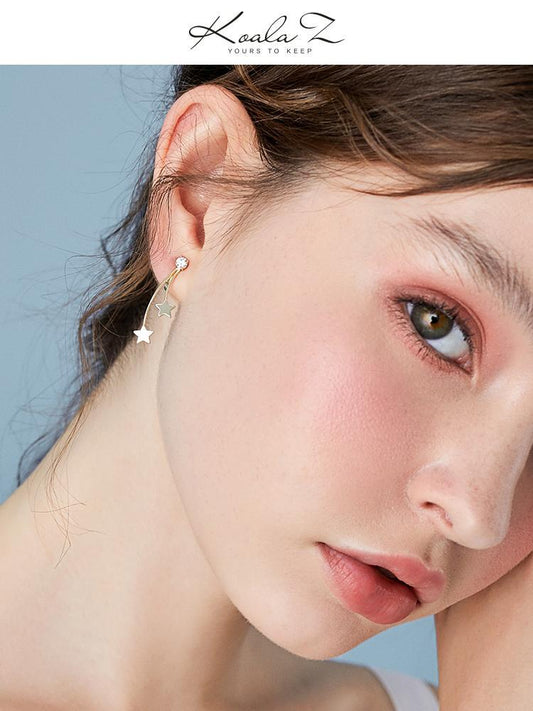 Minimalist meteor, simple and versatile, metallic meteor, comet tail, earring, ear clip, earless, female Japanese - dianjiang-