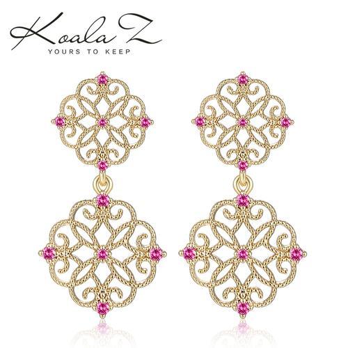 日本单金属蕾丝雕花镂空轻奢复古耳环耳夹无耳洞女日系 - dianjiang-