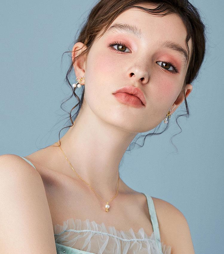 Cute metal bow, zircon, small pearl, delicate earnail, no ear hole, no pain, ear clip, women's daily versatility - dianjiang-