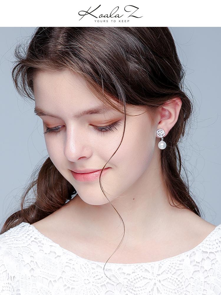 Special price rose pearl Pendant Earring clip European and American earless female transparent silicone cushion - dianjiang-