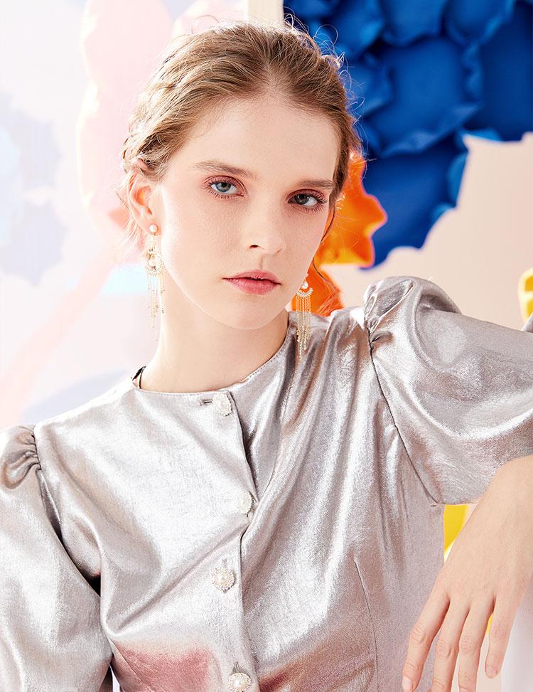 Heavy hand-made Mori Super Fairy Long Tassel Crystal Moon Pearl Earrings Earrings No Ear Holes Earrings Temperament Women - dianjiang-