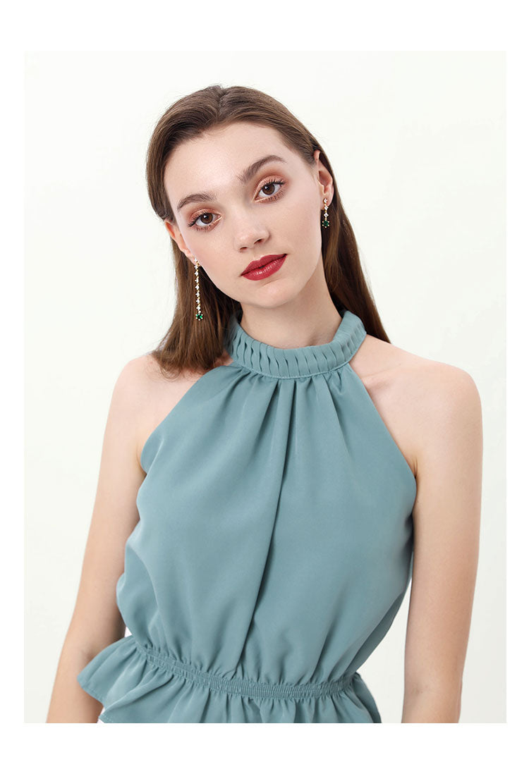 Clearance Flaw-free Flawless Flawless Bags Do Not Return and Do Not Change Asymmetric Emerald Earrings Earrings - dianjiang-