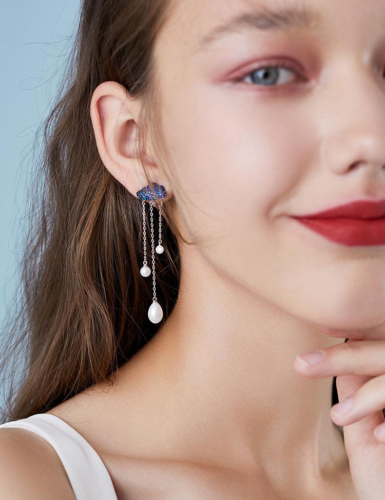 Cloud raindrops long earrings earrings earrings earrings earrings earrings earrings earrings earrings earrings - dianjiang-