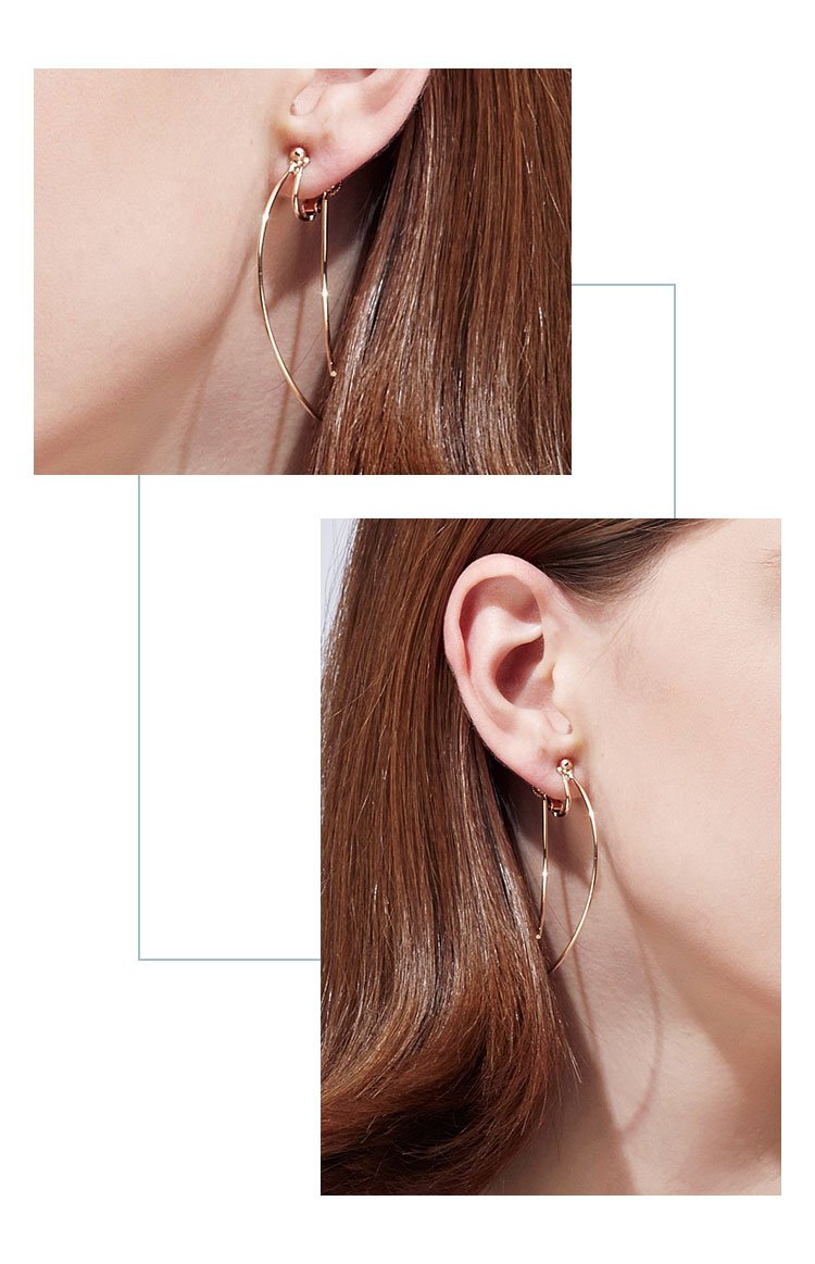 Simple, cool and breezy, all kinds of elegant, simple and curvy earrings, ear clips, no earholes, female temperament, spiral - dianjiang-