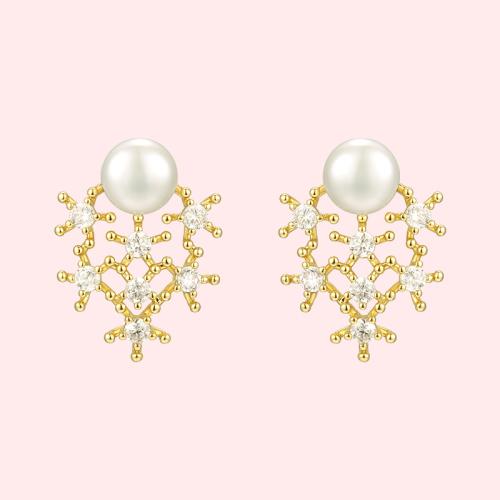 Everyday, all kinds of natural pearls, stars, zircon, advanced, small and simple earrings, earrings, painless, no ear hole, ear clip - dianjiang-