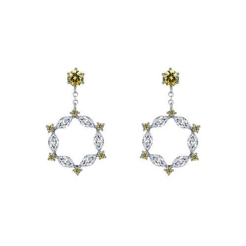 仙女花环欧美气质简约水晶耳环耳夹无耳洞女韩国欧美 - dianjiang-