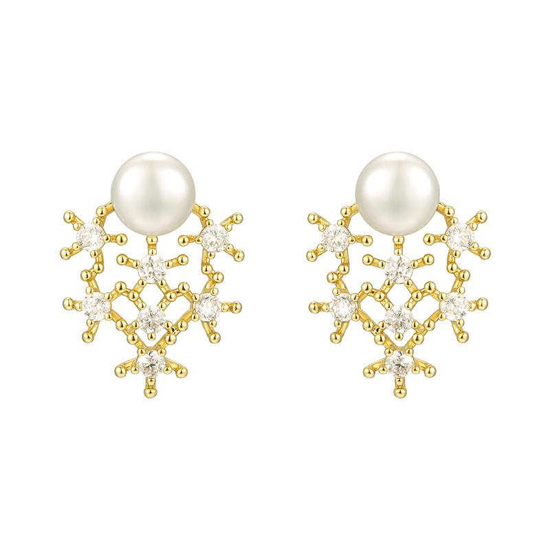Everyday, all kinds of natural pearls, stars, zircon, advanced, small and simple earrings, earrings, painless, no ear hole, ear clip - dianjiang-