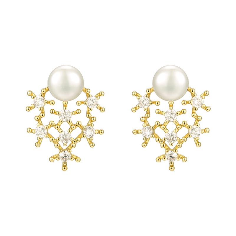 Everyday, all kinds of natural pearls, stars, zircon, advanced, small and simple earrings, earrings, painless, no ear hole, ear clip - dianjiang-