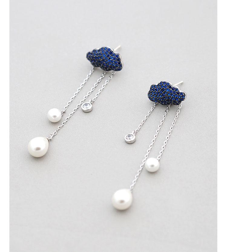 Cloud raindrops long earrings earrings earrings earrings earrings earrings earrings earrings earrings earrings - dianjiang-