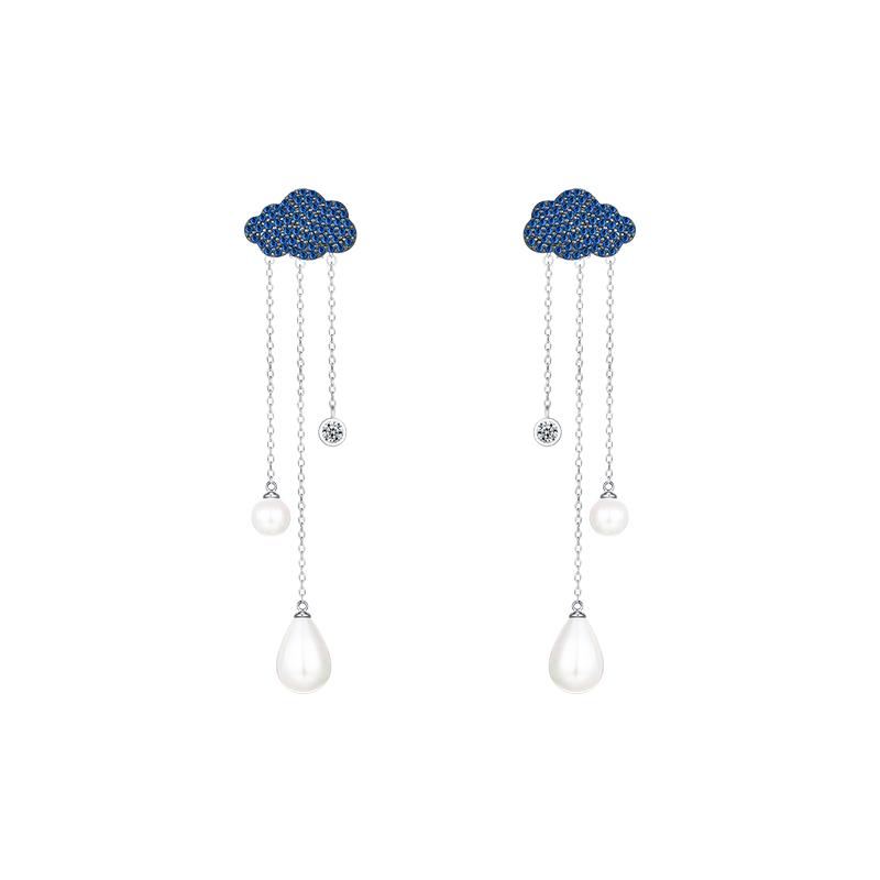 Cloud raindrops long earrings earrings earrings earrings earrings earrings earrings earrings earrings earrings - dianjiang-