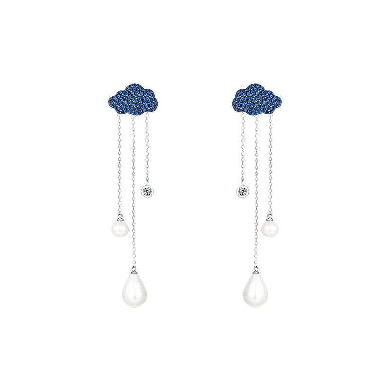 Cloud raindrops long earrings earrings earrings earrings earrings earrings earrings earrings earrings earrings - dianjiang-