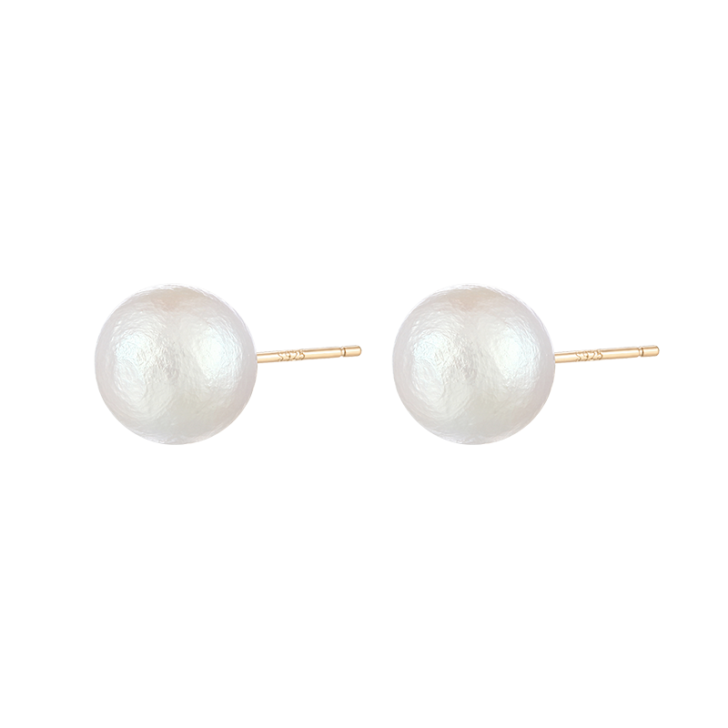 Understand! Gentle and versatile Japanese cotton pearl single pearl stud earrings with adjustable spiral clip - dianjiang-