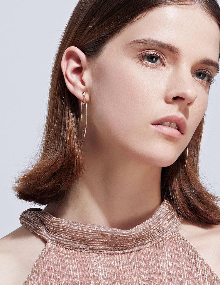 Simple, cool and breezy, all kinds of elegant, simple and curvy earrings, ear clips, no earholes, female temperament, spiral - dianjiang-