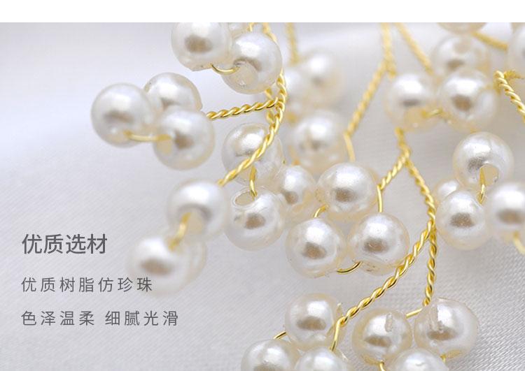 Hand made irregular wire, grape pearl string, long earring, ear clip, no ear hole, sweet and lovely girl - dianjiang-