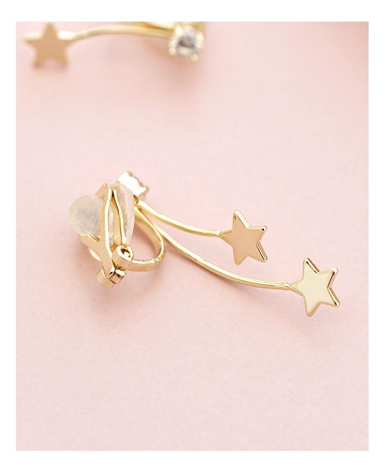 Minimalist meteor, simple and versatile, metallic meteor, comet tail, earring, ear clip, earless, female Japanese - dianjiang-