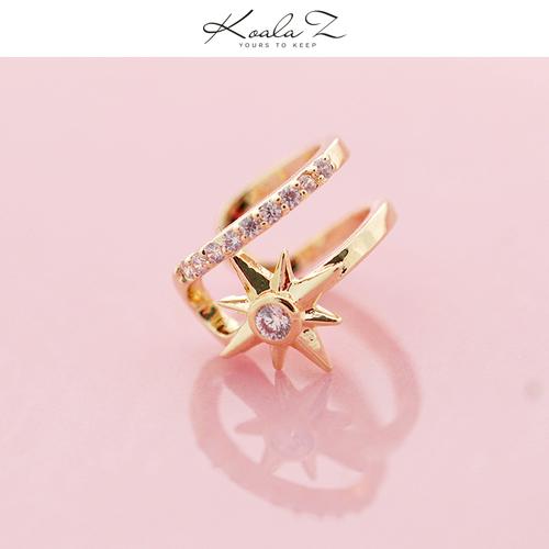 百搭个性法式简约设计感满钻星芒冷淡风经典猎豹森系耳骨夹女 - dianjiang-