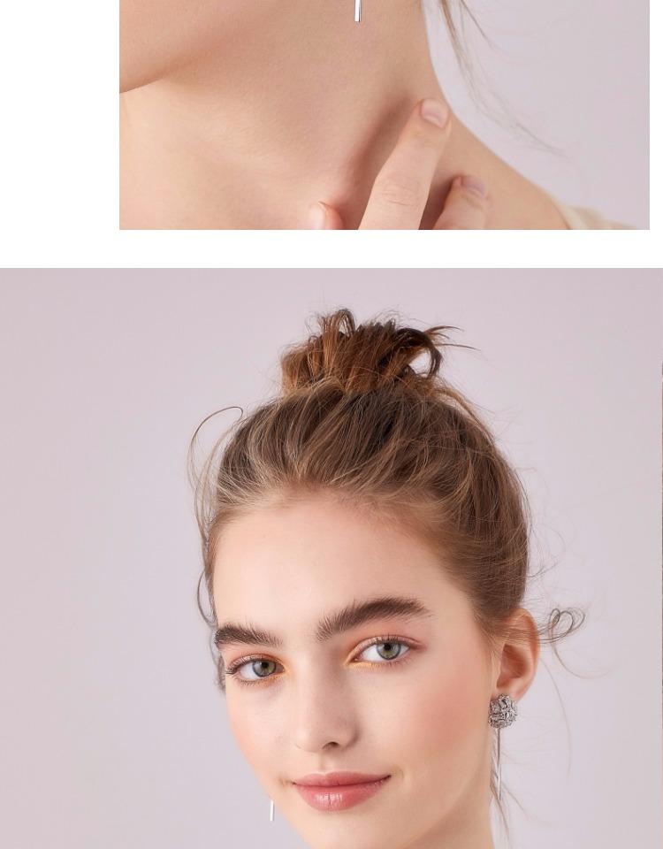 Dandelion flower ball pure temperament atmosphere fresh long Tassel Earrings ear clip earless female exaggeration Japan - dianjiang-