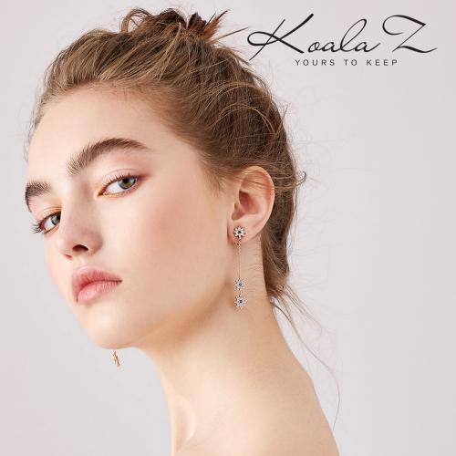 长款流苏星辰星星蓝钻耳夹耳环无耳洞女无痛欧美包邮 - dianjiang-