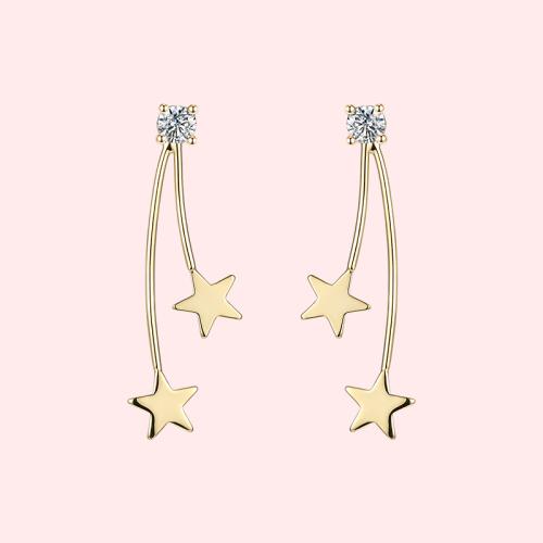 Minimalist meteor, simple and versatile, metallic meteor, comet tail, earring, ear clip, earless, female Japanese - dianjiang-