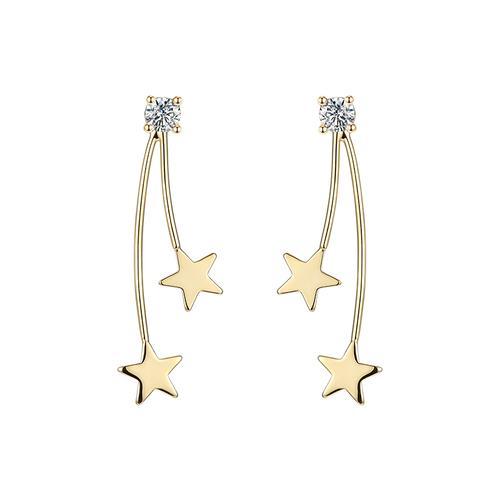 Minimalist meteor, simple and versatile, metallic meteor, comet tail, earring, ear clip, earless, female Japanese - dianjiang-