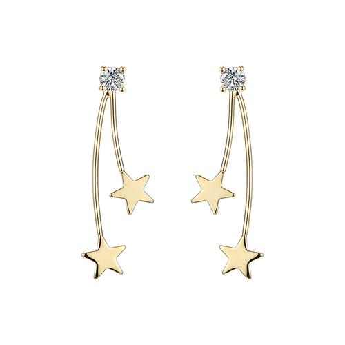 Minimalist meteor, simple and versatile, metallic meteor, comet tail, earring, ear clip, earless, female Japanese - dianjiang-