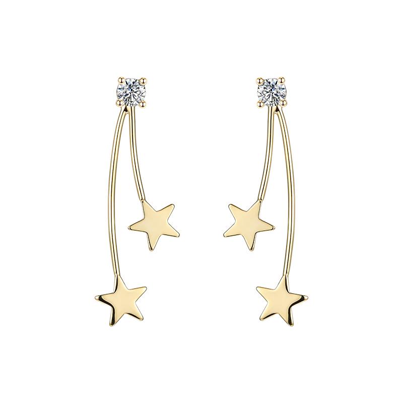 Minimalist meteor, simple and versatile, metallic meteor, comet tail, earring, ear clip, earless, female Japanese - dianjiang-