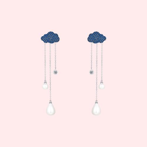 Cloud raindrops long earrings earrings earrings earrings earrings earrings earrings earrings earrings earrings - dianjiang-