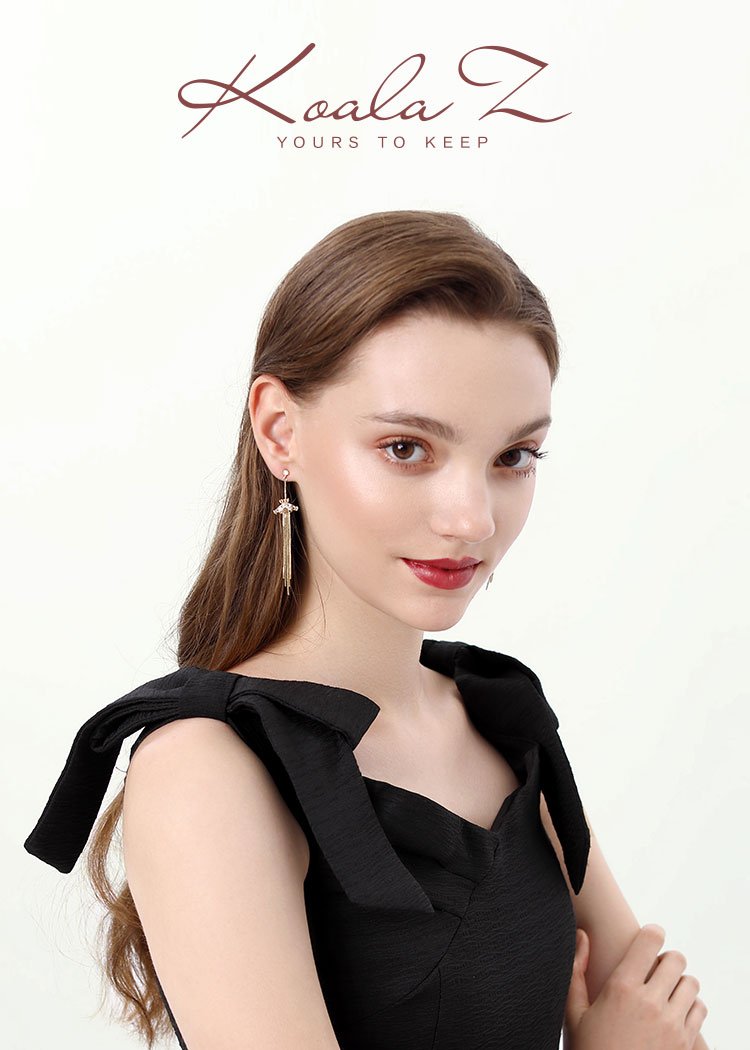 Round face sharp weapon chic hanging wreath tassel small long spike long fairy earrings ear clip without ear hole female - dianjiang-