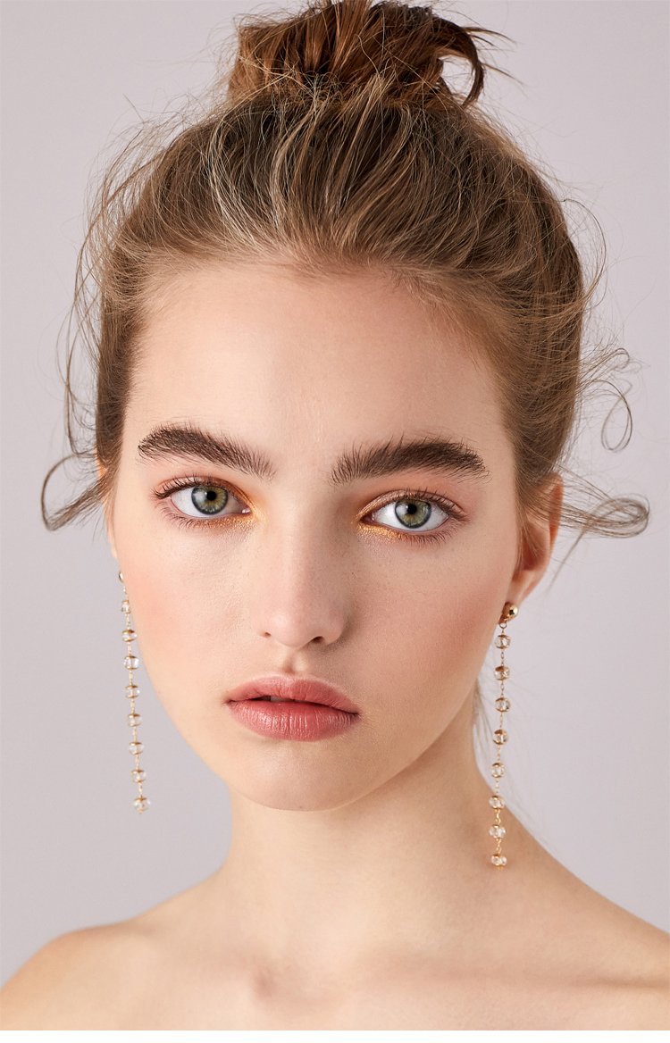 Clearance of the original 49.9 non-refundable lint-free bag long crystal beads tassel earrings ear clip - dianjiang-