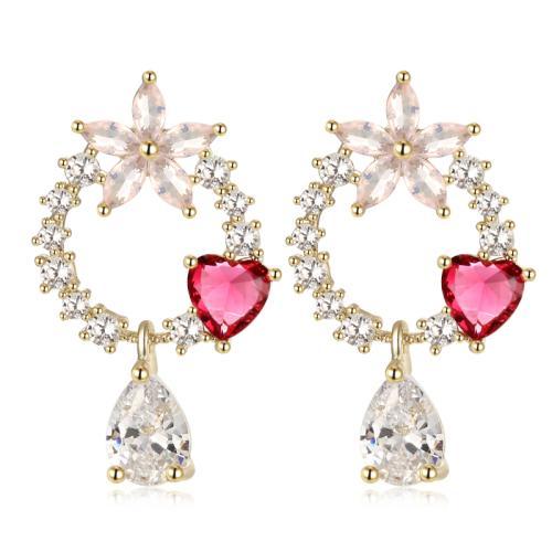 清新优雅超仙圆环花环水滴耳环耳夹无耳洞女日本韩国网红 - dianjiang-