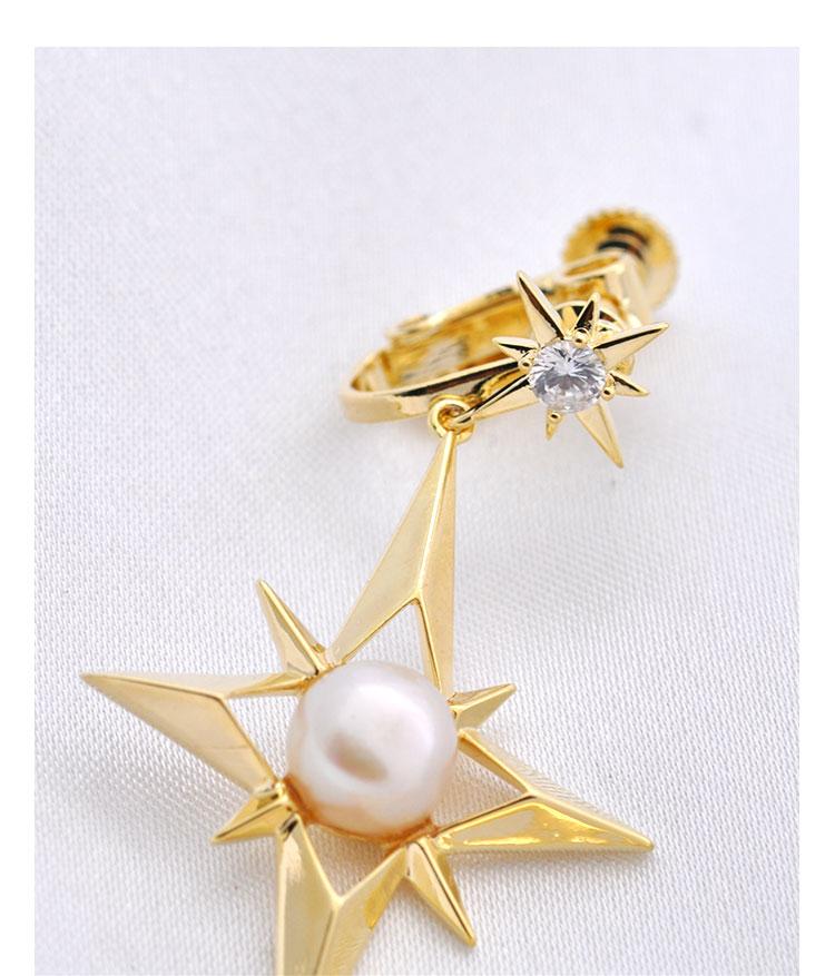 Eight bright stars earrings for women in Europe and America - dianjiang-