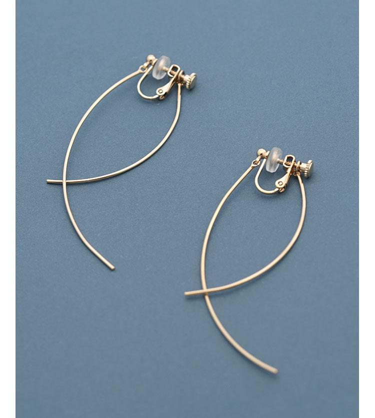 Simple, cool and breezy, all kinds of elegant, simple and curvy earrings, ear clips, no earholes, female temperament, spiral - dianjiang-