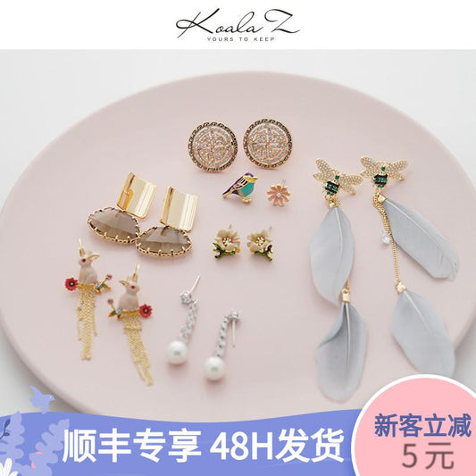 Clearance Collection A Ear Holes Exclusive Flaw-Free Bag Premium Earrings High Quality Earrings Do Not Return - dianjiang-