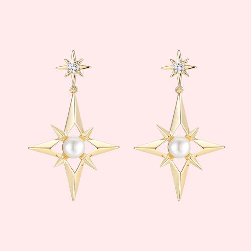 Eight bright stars earrings for women in Europe and America - dianjiang-